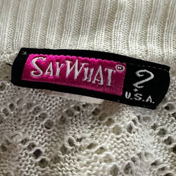 Vintage 90s Lace Crochet Cardigan - Picture 9 of 10